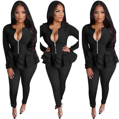 Pants Sets Suits for Women 2022 Office Outfits Women Suits Long Sleeve Suit Sets Lady Suits Set Pants Woman Two Piece Outfits