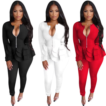 Pants Sets Suits for Women 2022 Office Outfits Women Suits Long Sleeve Suit Sets Lady Suits Set Pants Woman Two Piece Outfits