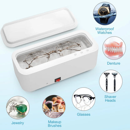 300ML Ultrasonic Jewelry Cleaner 45Khz Low Noise Portable Machine, USB Power